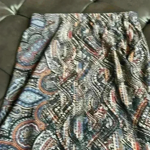 J Jill Pencil Pull On Stretch Skirt Paisley Size Small P office work pencil chic - Picture 6 of 6